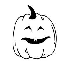 hand-drawn Halloween pumpkin