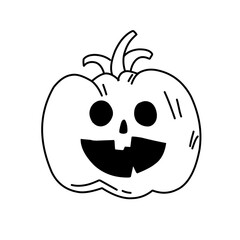 hand-drawn Halloween pumpkin