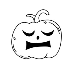 hand-drawn Halloween pumpkin
