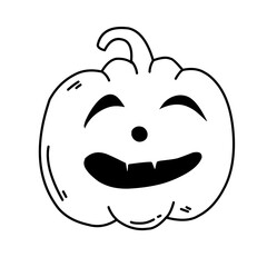 hand-drawn Halloween pumpkin