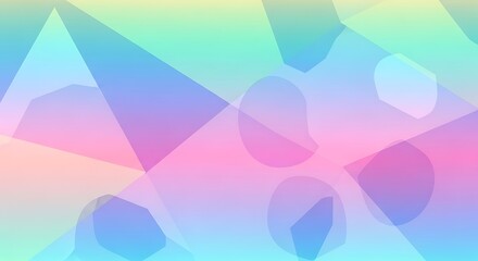 Abstract Geometric Shapes with Pastel Gradient image