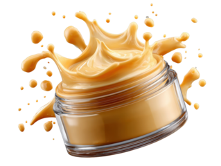 yellow paint splash isolated