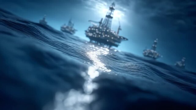 Deep Sea Oil Drilling Platform Energy Extraction