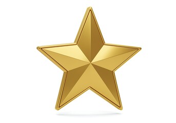 Obraz premium Elegant golden star illustration a symbol of achievement excellence and premium quality for awards decoration or design elements on white background