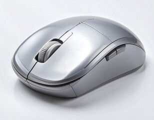 Sleek silver computer mouse