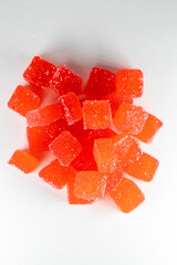 Sugared Orange Gummy Candy Cubes