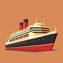 Obraz premium cruise ship illustration