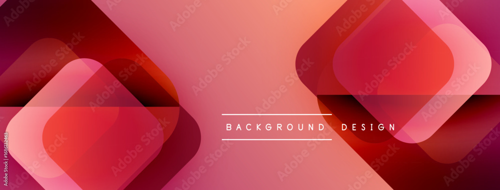 Poster abstract geometric background. red, pink gradients create dynamic shapes. modern design suitable for