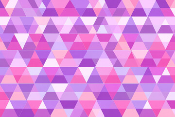 Abstract geometric pattern with overlapping triangles in shades of purple, pink, and lavender creating a vibrant, modern mosaic design