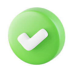 Accepted 3D Icon, 3D rendering