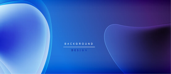 Abstract blue background. Smooth gradients, flowing shapes create modern design. Minimalist aesthetic, dark borders enhance visual impact.