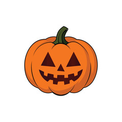 Halloween Pumpkin Vector Single Icon V3 – EPS10, Flat Illustration