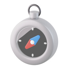 Compass 3D Icon, 3D rendering
