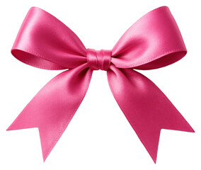 Naklejka premium Vibrant Pink Satin Bow Against Light
