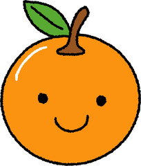 귀여운 오렌지 만화 캐릭터 일러스트