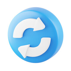 Refresh 3D Icon, 3D rendering