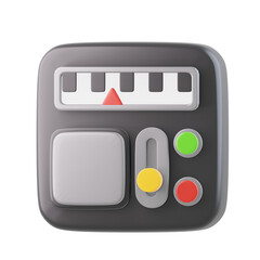 Radio 3D Icon, 3D rendering