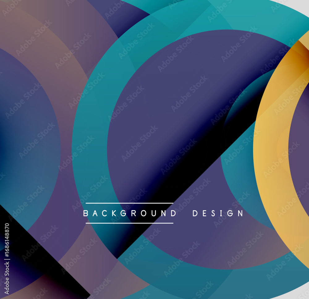 Aufkleber abstract layers overlap, creating dynamic visual effect. colors blend, forming modern background des