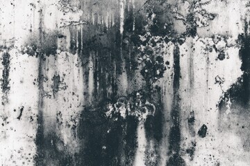Monochrome texture of weathered, stained wall