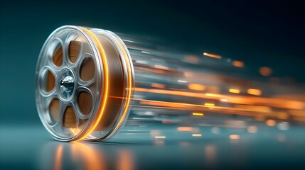 Orange Gradient Silver Neon Arrows Futuristic Motion Blur Effect Symbolizing Speed Innovation Technology Background Smooth Deep Template Branding Social Media Poster Banner Marketing Eco SEO Optimized