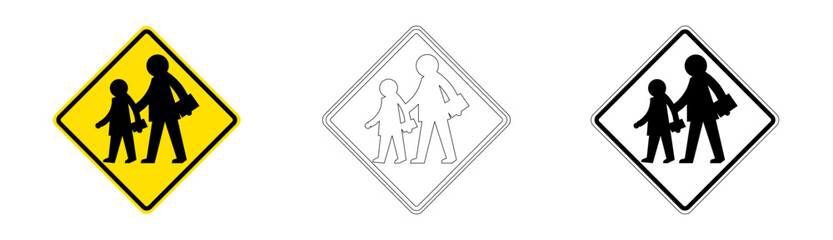Zone Traffic Sign in Vector Format