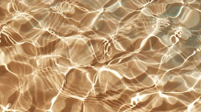 Shimmering shallow water reflects light creating a rippled pattern