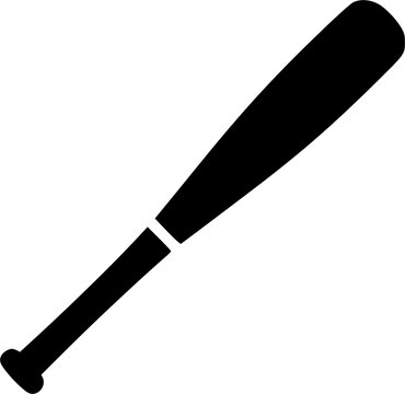 baseball bat icon vector silhouette isolated in white background
