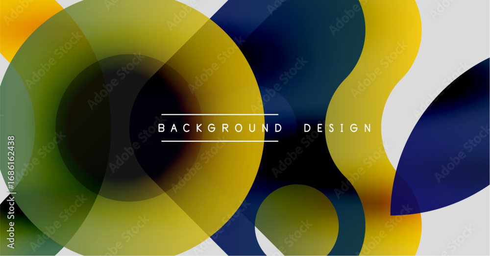 Aufkleber abstract colorful overlapping circles create dynamic background. modern design uses gradients, shape