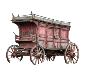 Old weathered stagecoach