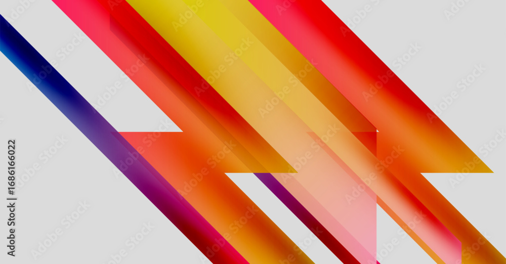 Aufkleber abstract composition featuring vibrant diagonal stripes. colors blend, creating dynamic visual effec