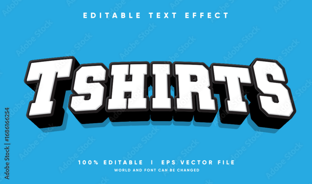 Poster tshirts vector text effect editable