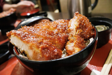 美味しい本場会津地方のソースかつ丼