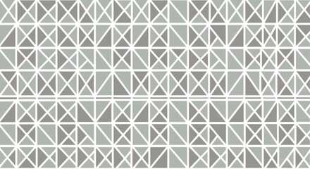 Fototapeta premium Intricate geometric pattern with intersecting triangles and diamond shapes in shades of gray and white