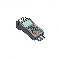 2D Credit card payment terminal icon