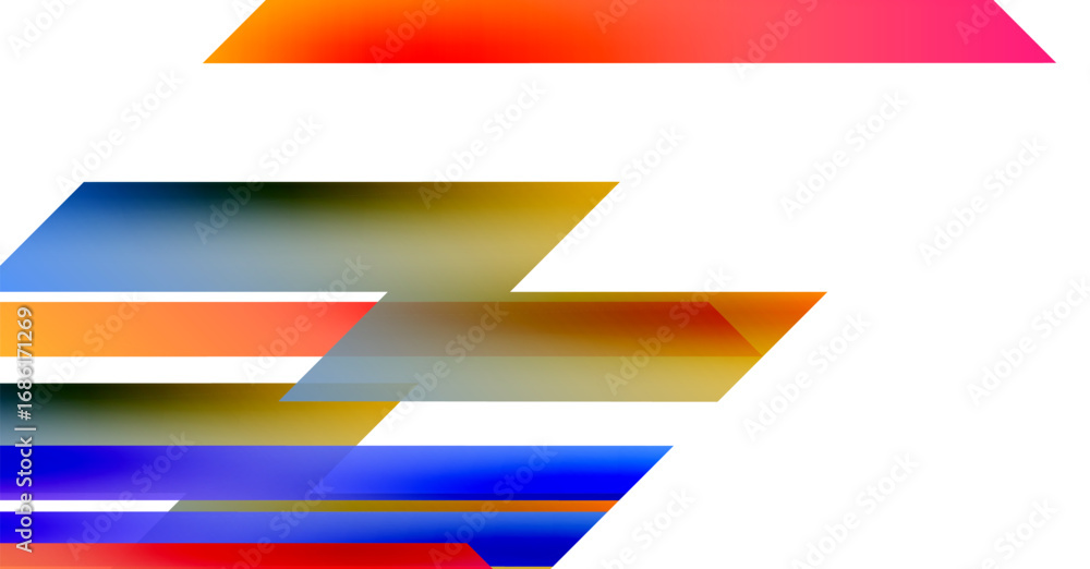 Poster abstract composition. overlapping colorful rectangles create dynamic visual effect. bright hues cont