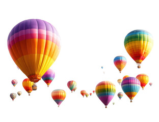 Fototapeta premium Colorful hot air balloons against a dark background (2)