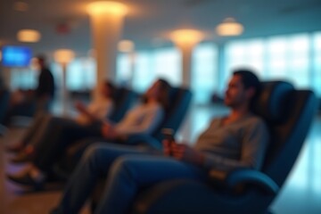 Generative AI Blurred Image of Relaxation and Leisure.