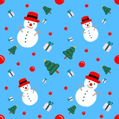 Christmas seamless pattern background vector illustration.