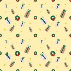 Christmas seamless pattern background vector illustration.