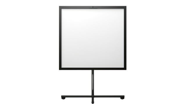 vertical digital display panel on white background