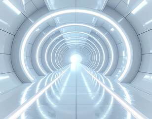 Fototapeta premium blue tunnel of light