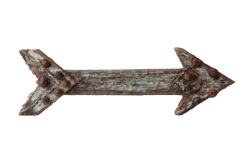 Rustic wooden arrow