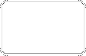 Elegant Black Ornate Frame Isolated. 927