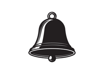 Bell silhouette vector illustration isolated on white background.