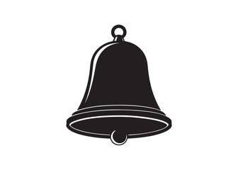 Bell vector silhouette black symbol illustration isolated.