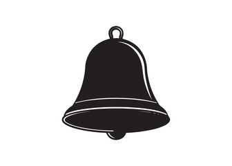 Bell silhouette vector illustration isolated on white background.