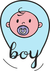 Baby boy logo sign newborn symbol