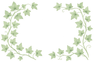 Verdant ivy tendrils framing organic botanical pattern, providing natural decorative overlay with transparent backdrop