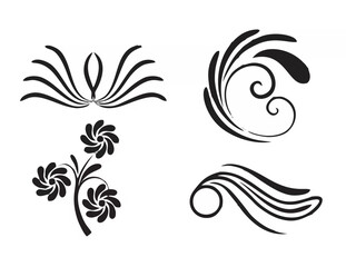 Floral elements Vector I.eps