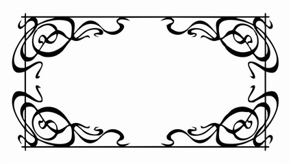 Frame in art nouveau style. D...